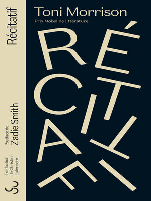 cover image of Récitatif